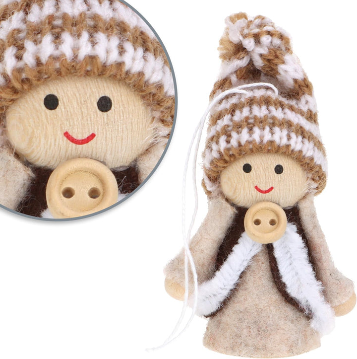 com-four® 12x Premium Weihnachtsbaum-Anhänger Engel - Christbaumschmuck - Feen-Figuren als Geschenka