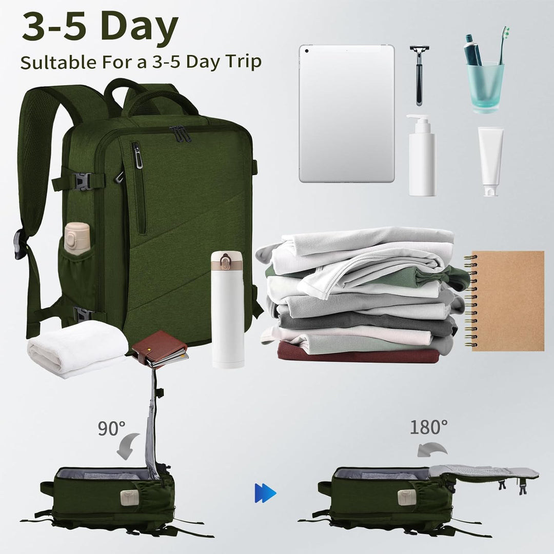 Leyrica Handgepäck Reiserucksack 45x36x20 für Easyjet, Rucksack Tasche Wasserdichter Flugzeug Reiset