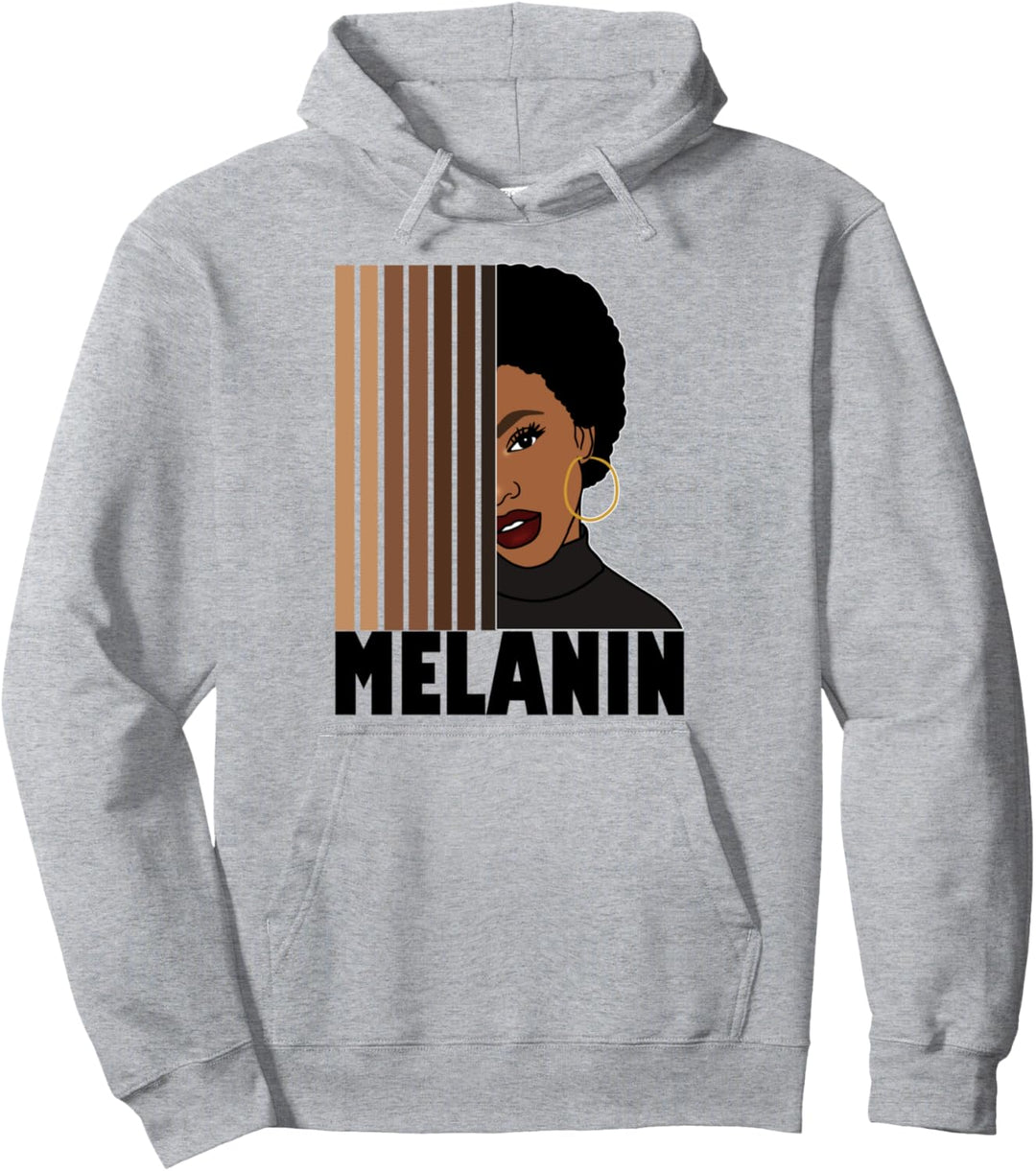 Oheneba: Melanin Shades Black Girl Magic Afro Pride Queen Pullover Hoodie