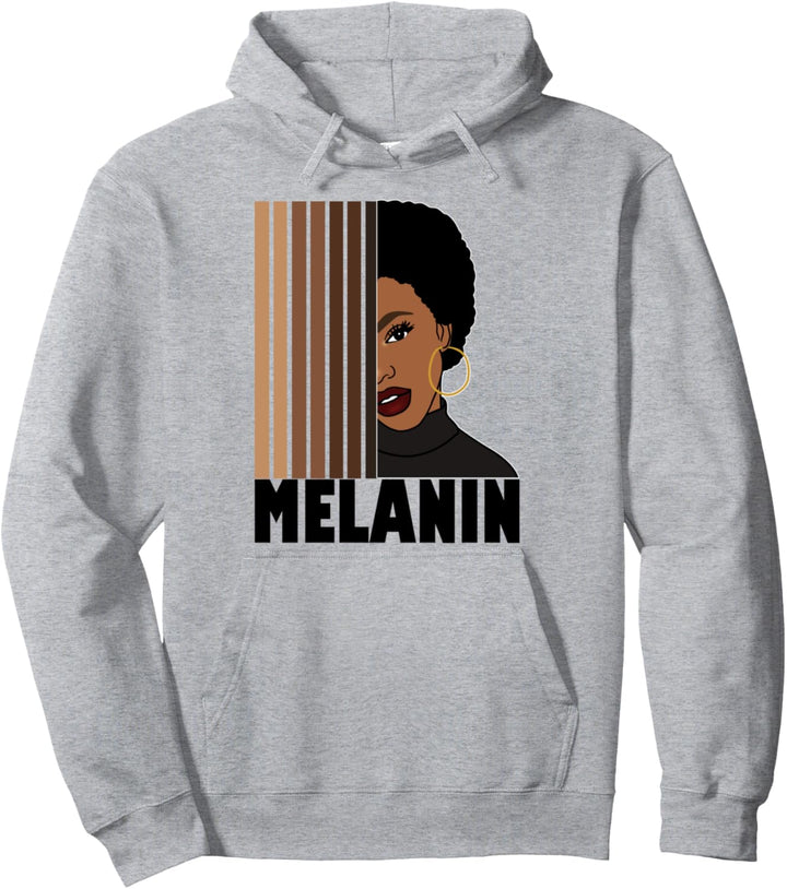 Oheneba: Melanin Shades Black Girl Magic Afro Pride Queen Pullover Hoodie