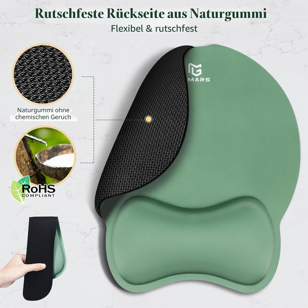Gimars Ergonomisches Mauspad mit Gelkissen, XL Handballenauflage Tastatur mit Untersetzer, Mousepad