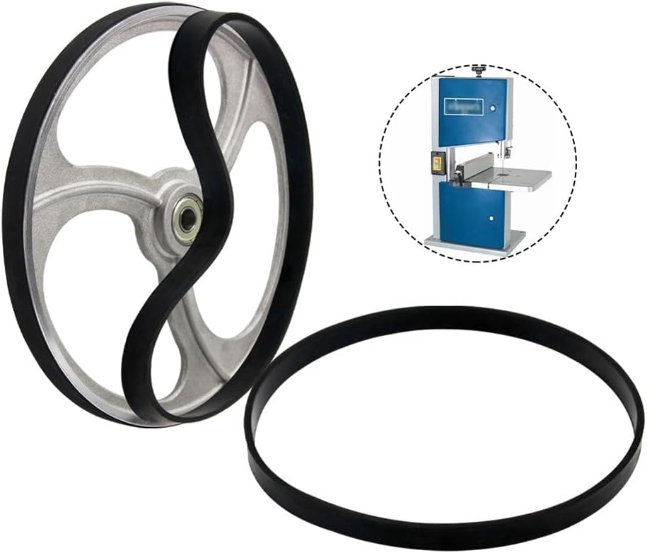 2 x Bandsägen-Gummiband, rutschfester Gummiring, Scrollrad-Gummiring mit Bandsäge, 35,6 cm for 14 In