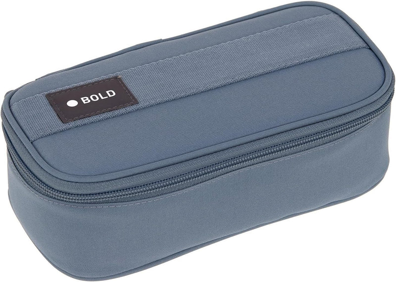 LÄSSIG Bold Schlampermäppchen Stiftemäppchen Schule/School Spacy Pencil Case Bold Blue