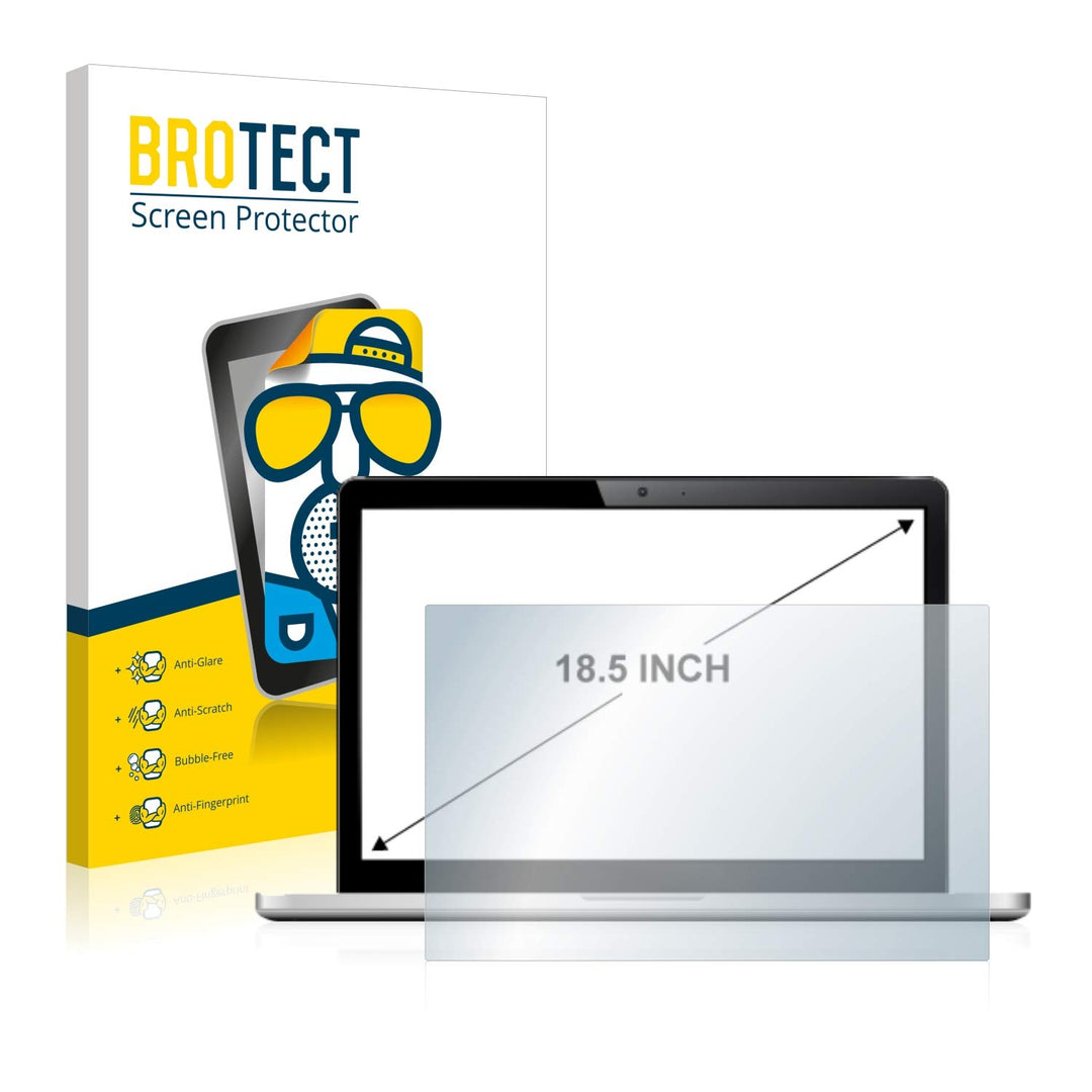 BROTECT 18.5" Entspiegelungs-Schutzfolie für Notebooks mit 18,5 Zoll (47 cm) [410 mm x 231 mm, 16:9]