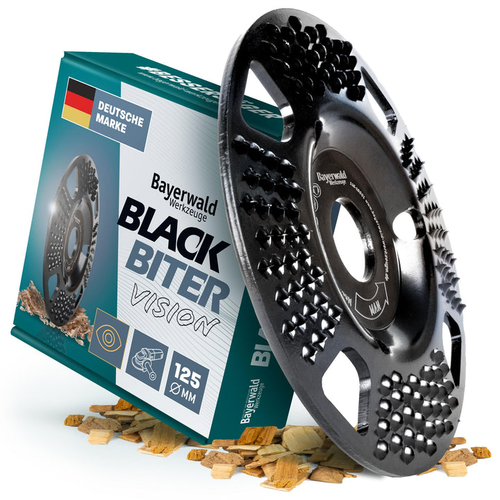 Bayerwald - Black Biter Vision Ø125 mm (Zum Abschleifen von Holz, Kunststoff etc.) | Geeignet für al