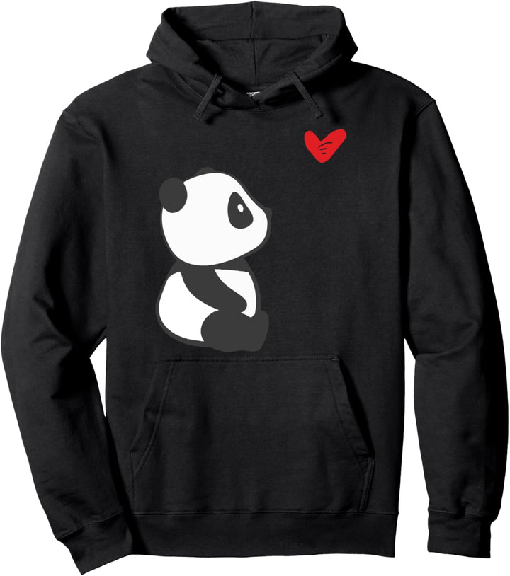 Panda mit Herz - Lustiges Pandabär-Kostüm Pullover Hoodie