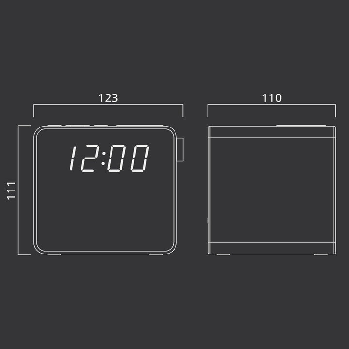 Muse M-187 Radiowecker mit Zwei Weckzeiten, Dimmer und grossem Display
