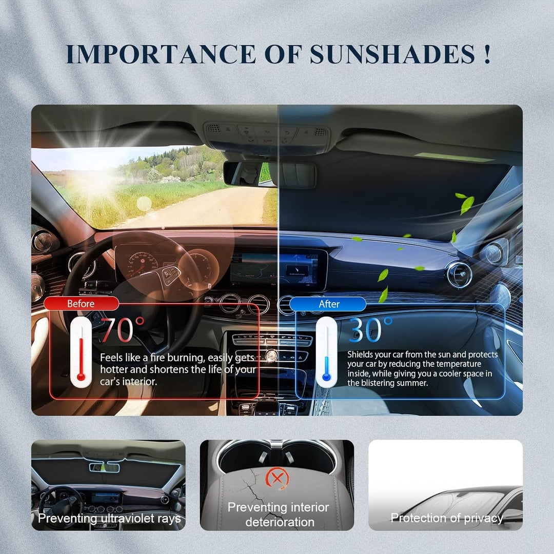 BIBIBO Benz W213 Frontscheibenabdeckung Kompatibel mit Mercedes-Benz E-Klasse 2016-2022, Sonnenschut