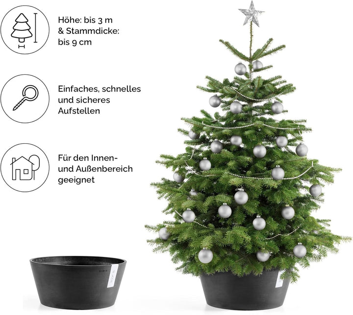 Ecopots Christbaumständer mit Wasserspeicher für Bäume bis 3,00 m Baumhöhe umkippsicher - Tannenbaum