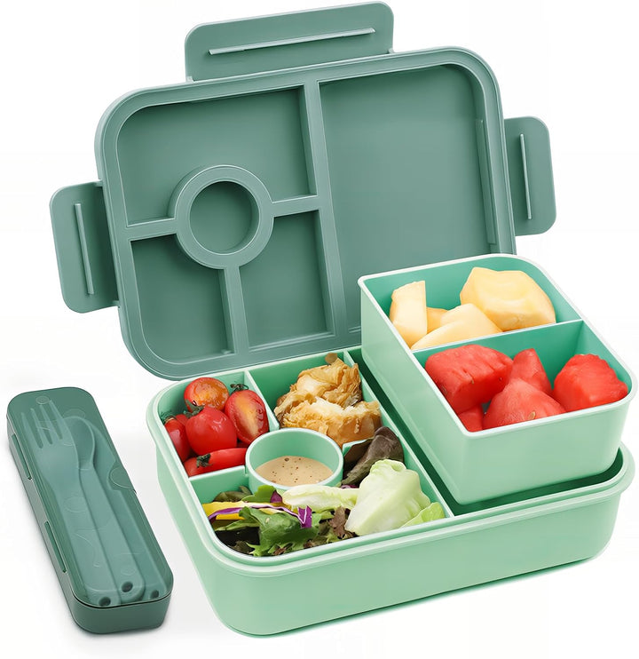 Bugucat Brotdose Kinder mit Fächern 1300ML,Lunchbox Kinder Auslaufsicher mit 5 Fächern,Bento Box Lun