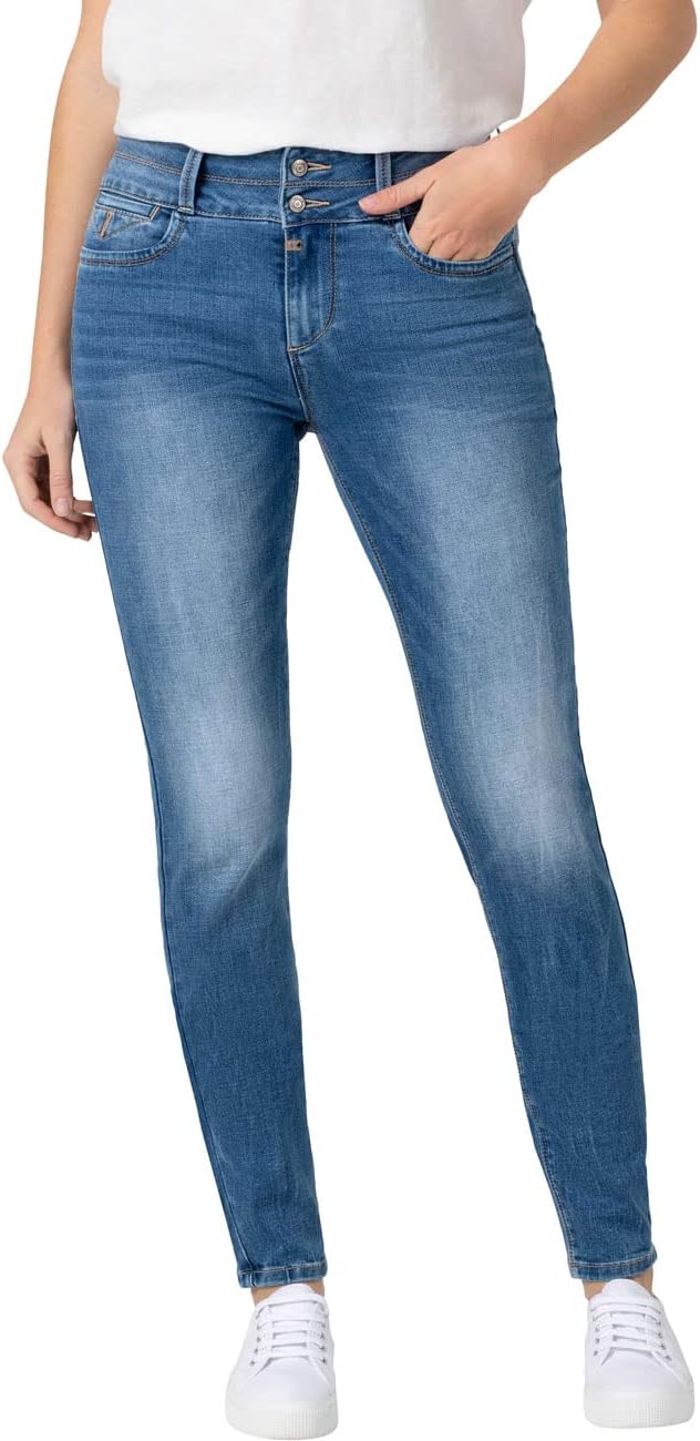 Timezone Damen Slim EnyaTZ Womenshape 26W / 34L Smurf Blue Wash, 26W / 34L Smurf Blue Wash