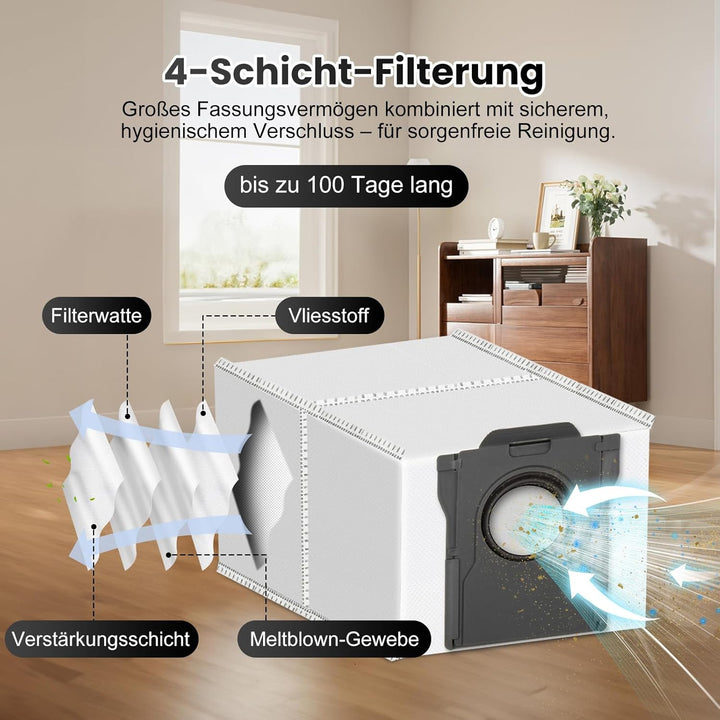 15 Stück Zubehör für Dreame Aqua10 Ultra Roller Complete Saugroboter, Ersatzteile Set:2 Hauptbürsten