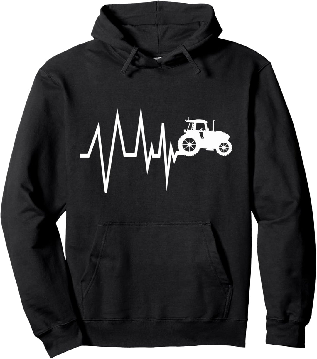 Traktor Landwirt Landwirtschaft Herzschlag Trecker Geschenk Pullover Hoodie