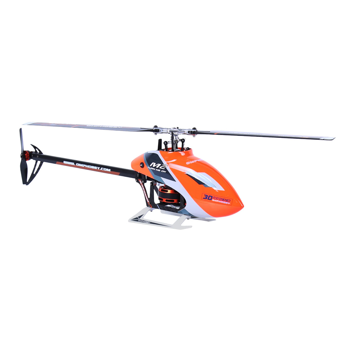 OMPHOBBY M2 EVO MK2 RC Helikopter für Erwachsene Dual Brushless Motoren Direktantrieb 6CH Hubschraub