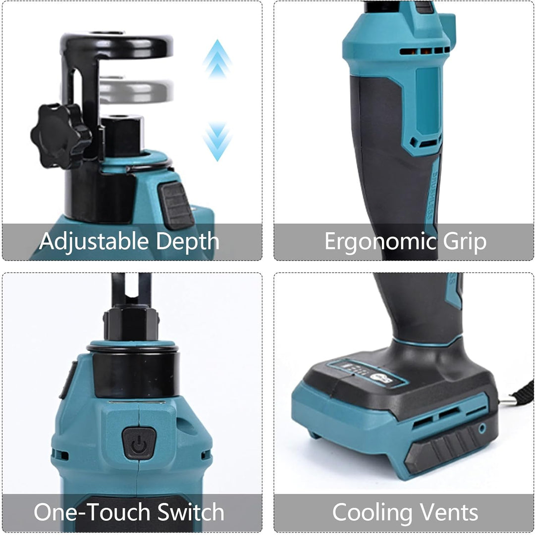 Akku Rotationsschneider Kompatibel mit Makita 18V Akku, 30000 U/min Kabelloses Bürstenloses Hand Rot