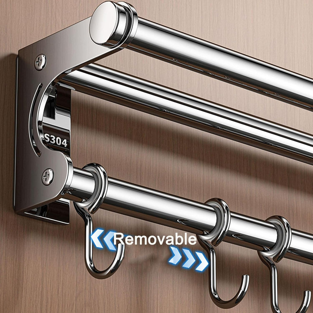 küchenhalterung für küchenhelfer, Hängende Topf Rack, Platzsparende Küchenutensilien Rack mit Haken,