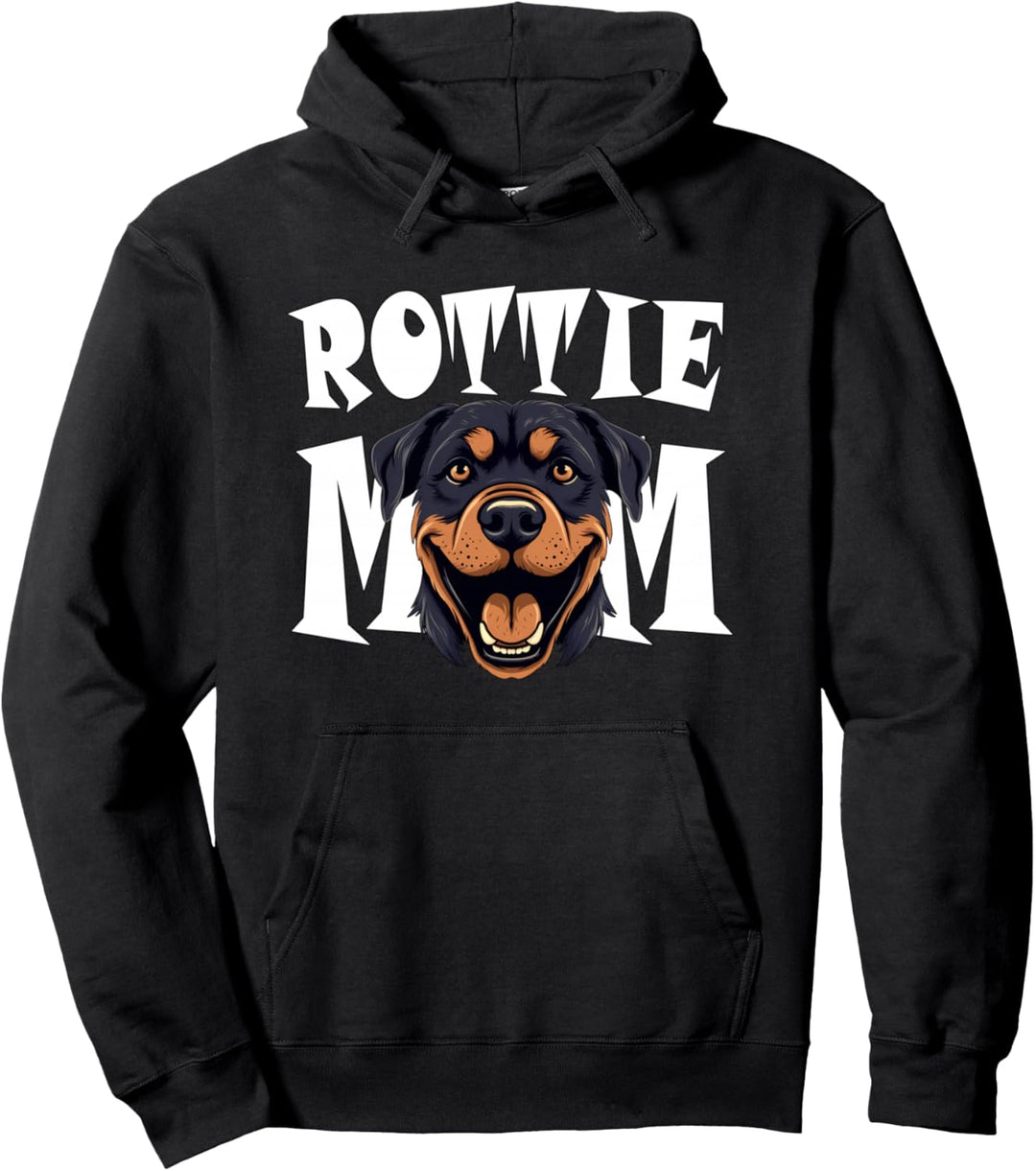 Rottie Mom Cute Puppy Dog Happy Rottweiler Mom Damen Pullover Hoodie