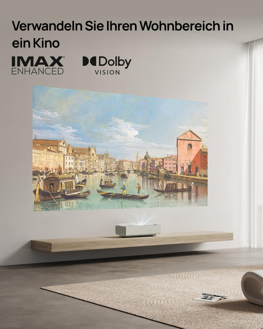 XGIMI Aura 2 UHD 4K Ultrakurzdistanz-Laserprojektor, Dolby Vision & IMAX Enhanced, 2300 ISO Lumen, 1