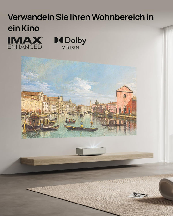 XGIMI Aura 2 UHD 4K Ultrakurzdistanz-Laserprojektor, Dolby Vision & IMAX Enhanced, 2300 ISO Lumen, 1