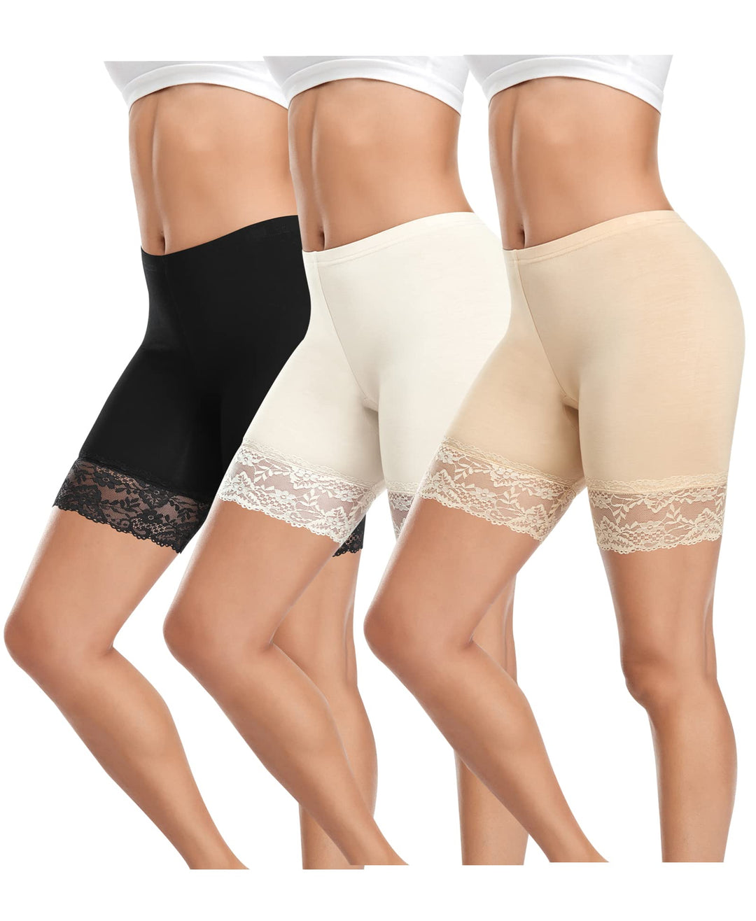 YARRCO Damen Unterhosen Radlerhose Unter Hose Kurz Hohe Taille für Rock Kleid Sommer Boxershorts Unt