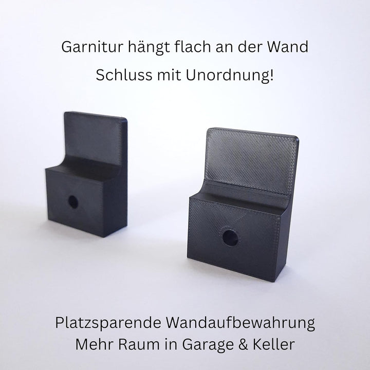 Wandhalterung Bierzeltgarnitur Set 6 Stück – Halter für Bierbank & Tisch – Festzeltgarnitur Wandhalt