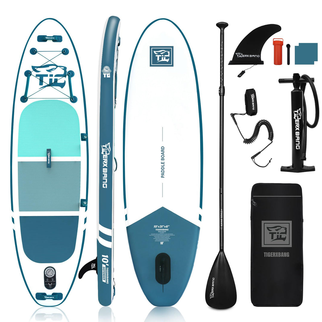 TIGERXBANG SUP Boards Stand Up Paddling Board, aufblasbare Paddle-Boards Defender-Pro-Kollektion Bla