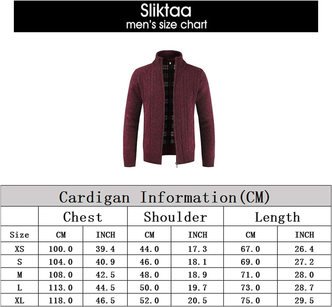 Sliktaa Herren Strickjacke Festival Cardigan Warm Trachtenjacke Mode Schlichter Pullover Langarm Swe