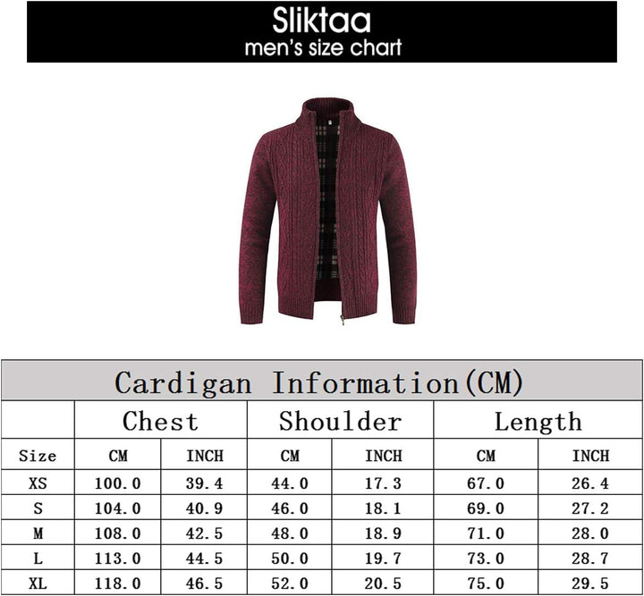 Sliktaa Herren Strickjacke Festival Cardigan Warm Trachtenjacke Mode Schlichter Pullover Langarm Swe