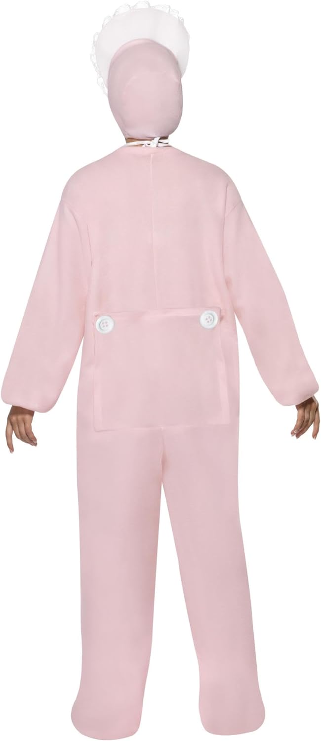 Baby Romper Costume, Pink, with Fleece Bodysuit, Bonnet & Bib