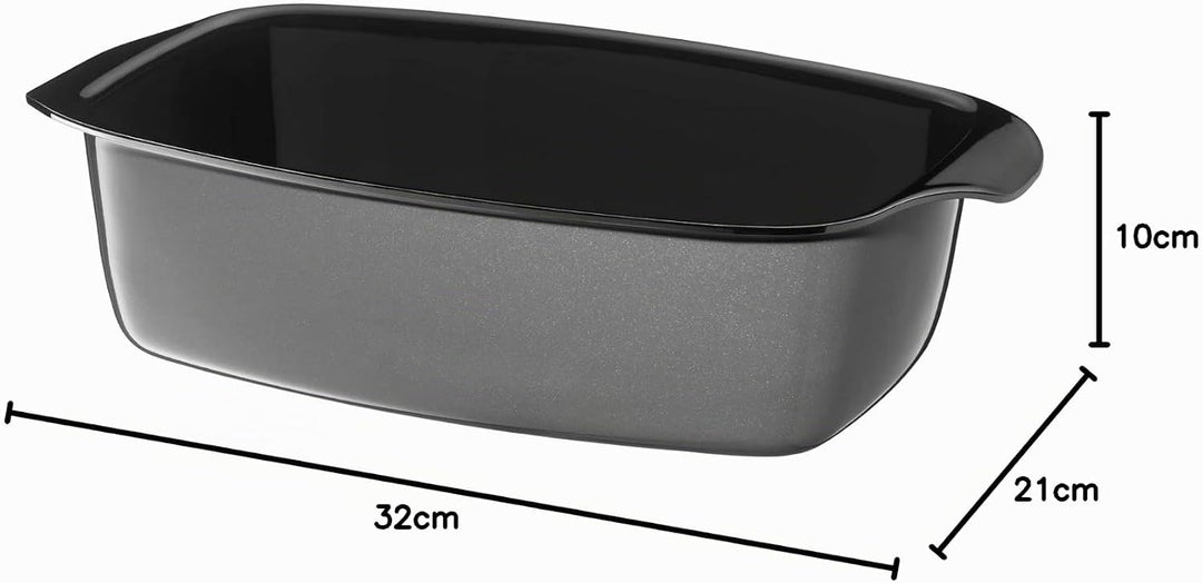 WMF Fusiontec Bräter, rechteckige Form, 32 x 21 cm, perfektes Braten, homogene Kochergebnisse, kratz
