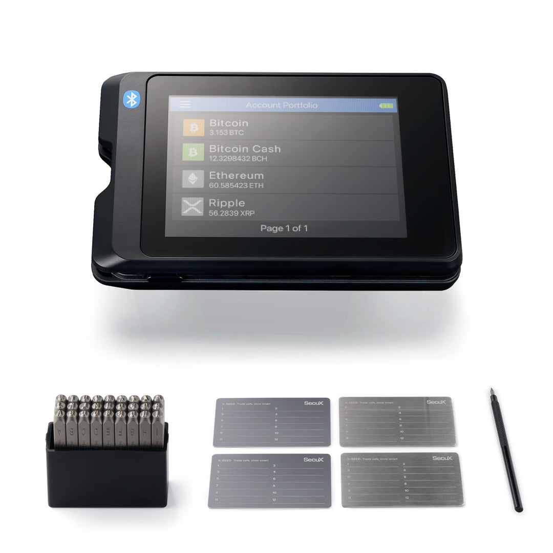 SecuX Deluxe – W20 + XSEED Plus – Krypto-Brieftasche mit Touchscreen, Bluetooth, NFT-Unterstützung +