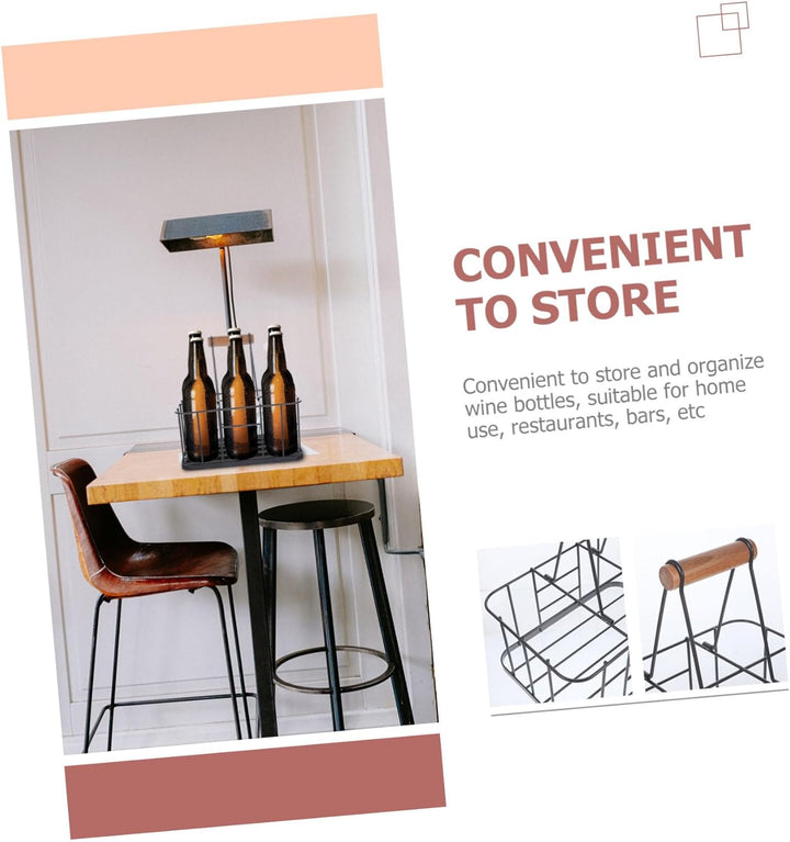 HEMOTON 1stk Tragbares Bierregal Flaschentasche Milchkiste Haustür Milchflaschen Träger Flaschenträg