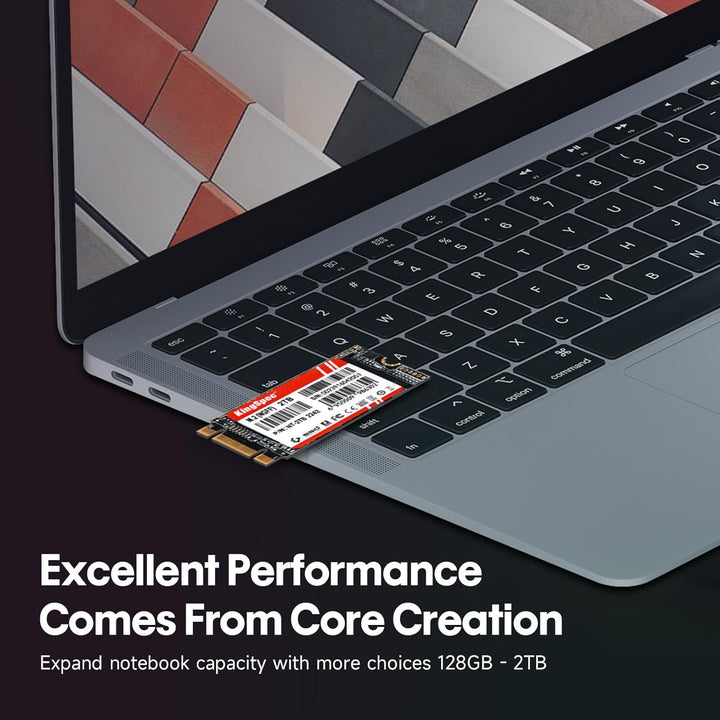 KingSpec NT-2242 SSD 2TB M.2 SATA III Bis zu 520 MB/s, 2242 Grösse SATA-Protokol, für Mini-PCs/Ultra