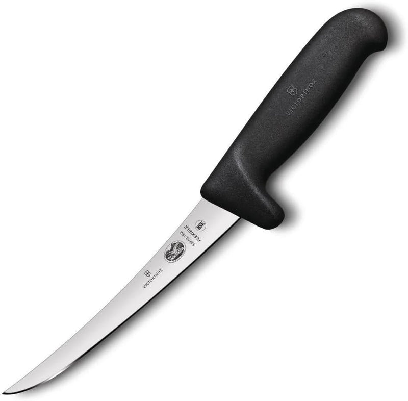 Victorinox, coltello disossatore da cucina Fibrox Safety Grip con lama in acciaio inox e manico anti