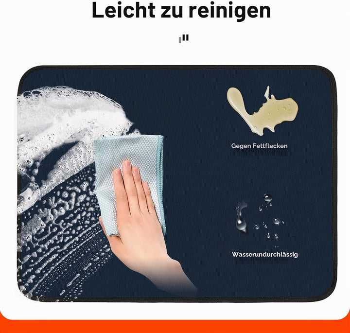 Feuerfeste Hitzebeständige Unterlage für Airfryer, 30x45cm, Blau | 550 °C / 1022 °F Hitzeschutzmatte
