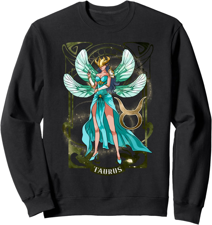 Taurus Fairy Zodiac Birthday Anime Fairies Taurus Sweatshirt