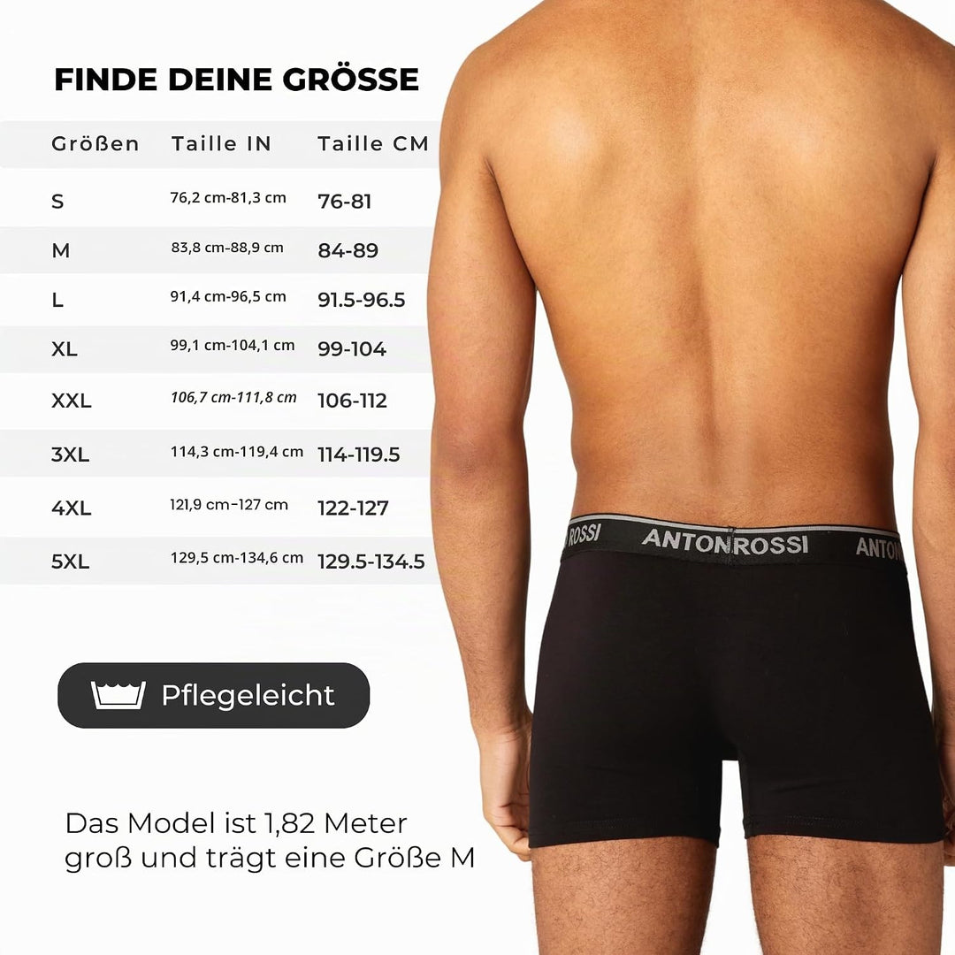 ANTONIO ROSSI (12er-Pack) Herren-Boxer-Hipster - Herren-Boxershorts Multipack mit elastischem Bund,