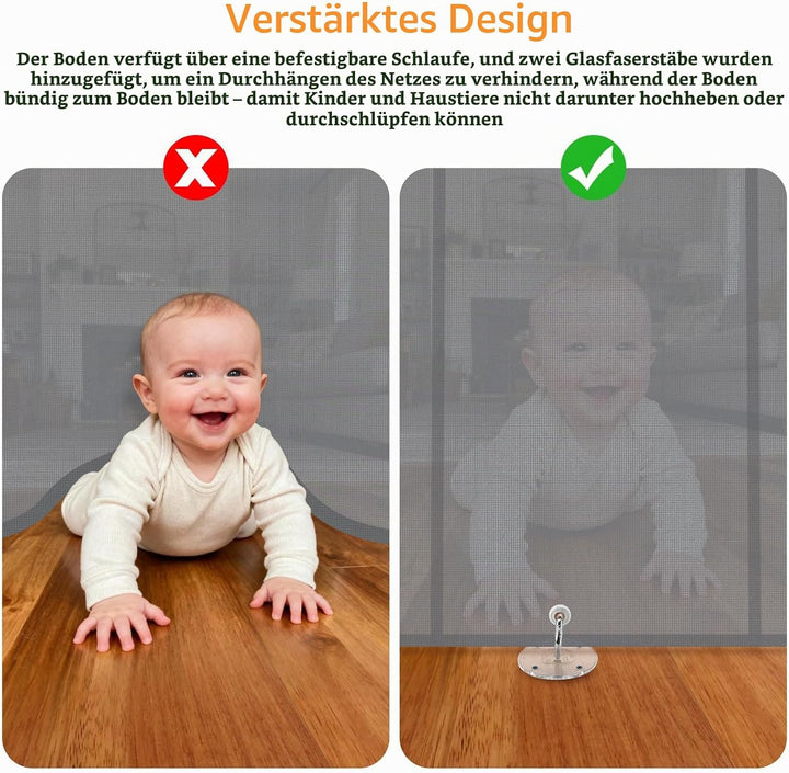 Treppenschutzgitter Türschutzgitter Ausziehbar,Verstellbares und Erweitertes Sicherheitsgitter,Abspe