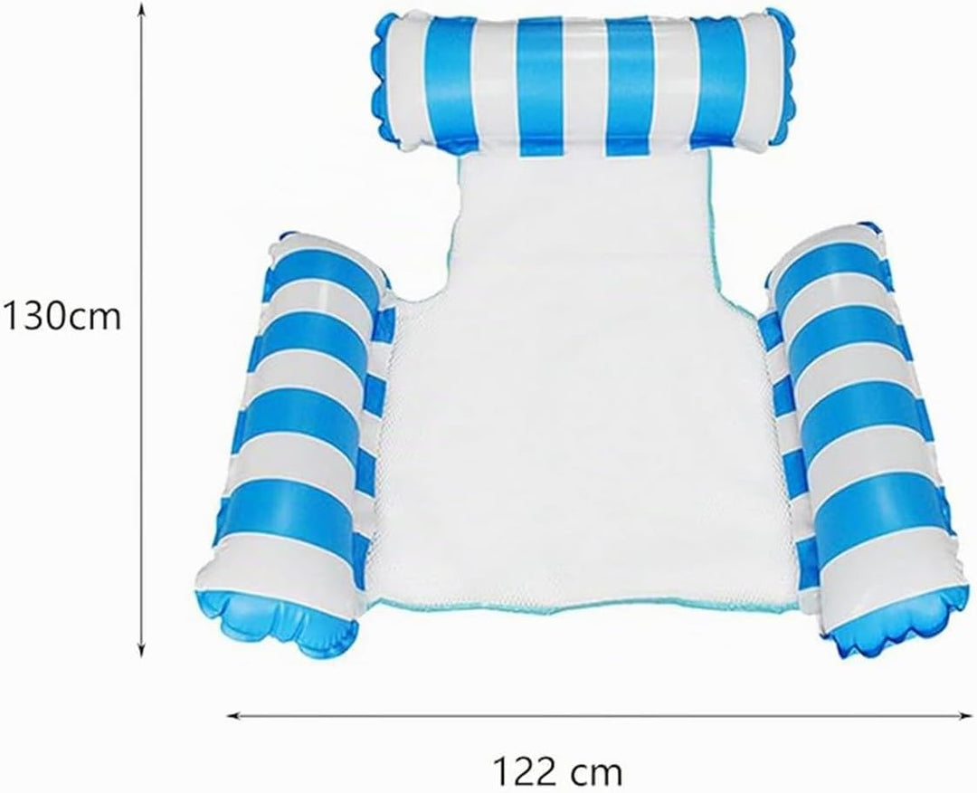 2er-Pack aufblasbare Pool-Float-Hängematte, 4-in-1 aufblasbare Hängematte (Sattel, Liegestuhl, Hänge