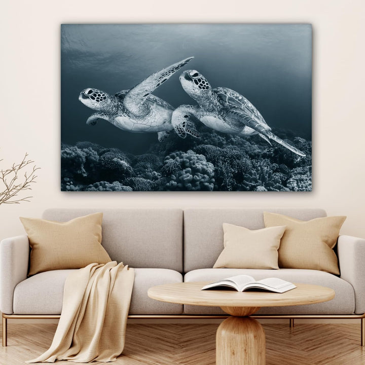 MuchoWow© Bild auf Leinwand Gross 120x80 cm XXL Schlafzimmer Bilder Wand Deko Wohnzimmer Modern Wand