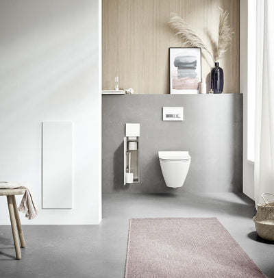 Emco Asis Pure Unterputz-WC-Modul, Badezimmerschrank als Klobürsten- und Toilettenpapierhalter mit e