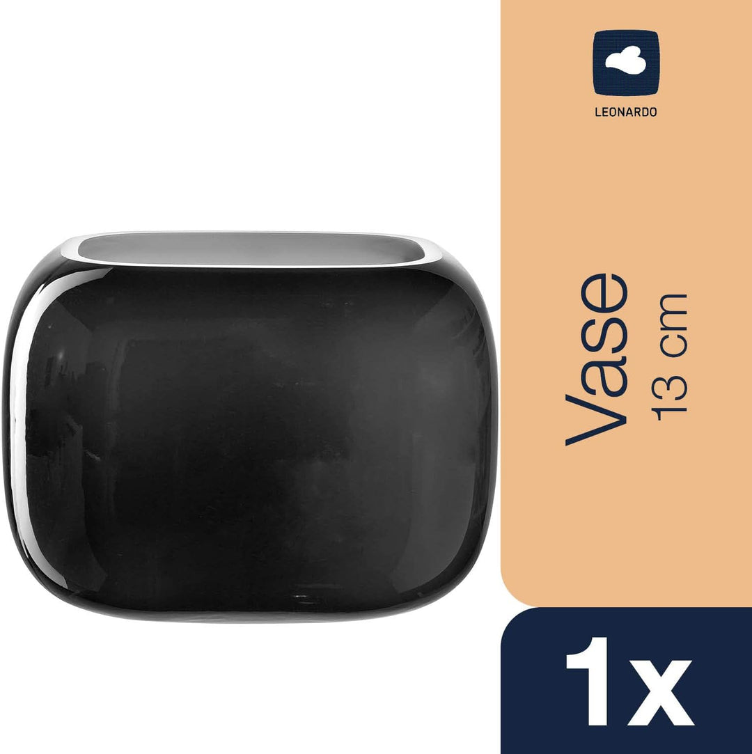 LEONARDO HOME Vase MILANO 13x18x14 cm grau 041660, Glas Grau 13x18x14 cm, Grau 13x18x14 cm