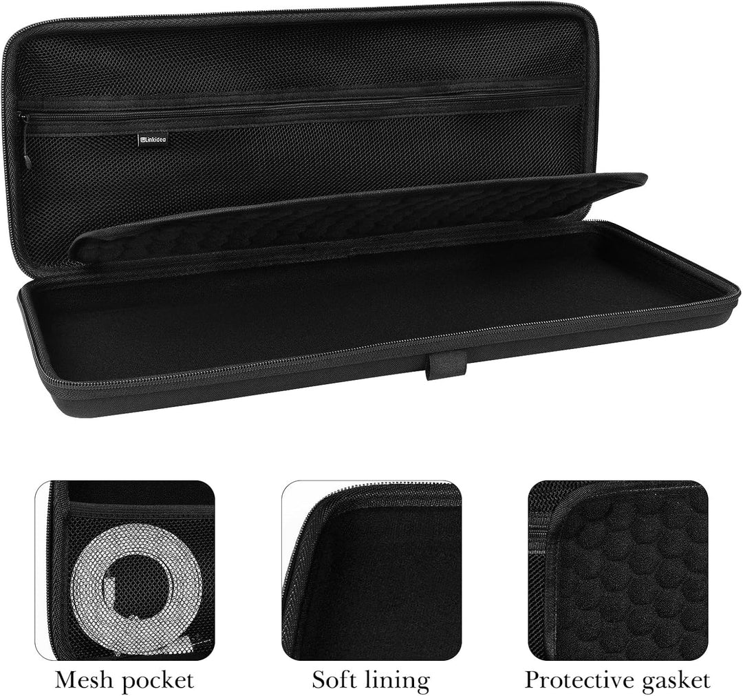 Linkidea Hartschalen-Reiseetui für kompakte 90 % - 96 % Tastatur, Computer mit 100 Tasten, kabellose
