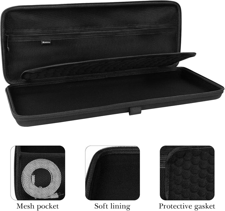 Linkidea Hartschalen-Reiseetui für kompakte 90 % - 96 % Tastatur, Computer mit 100 Tasten, kabellose