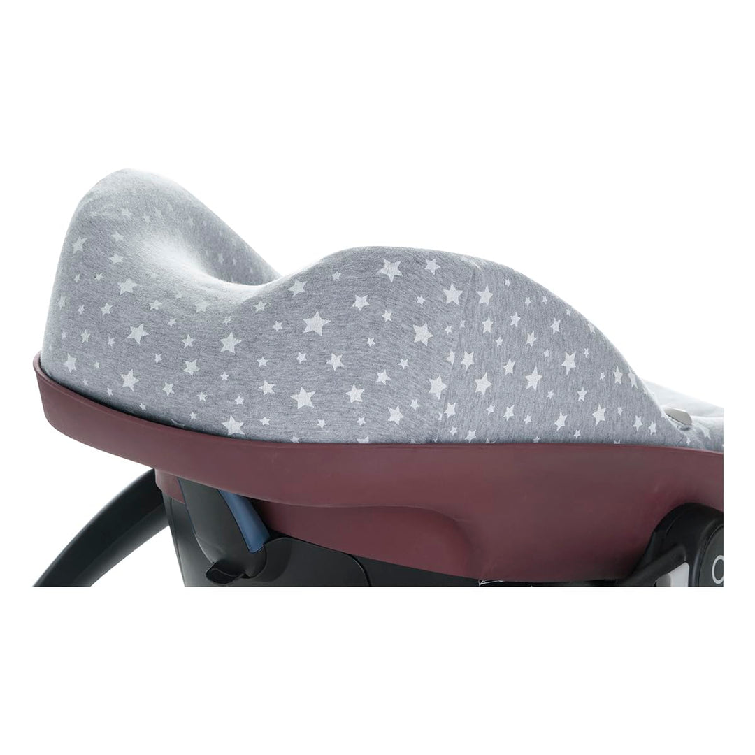 JYOKO KIDS Baumwollbezug für Autositz kompatibel mit Pebble Maxi Cosi, Bebe Confort (White Star), Wh