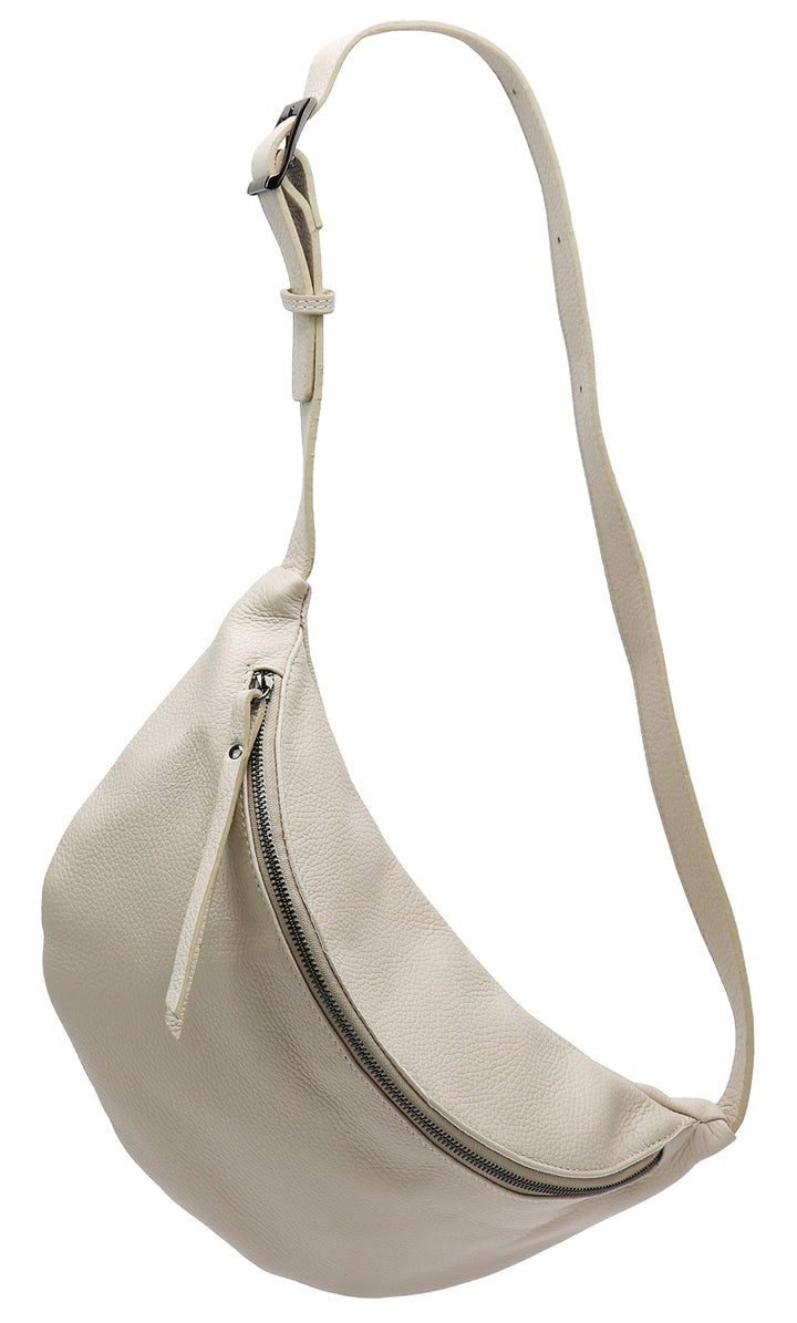 SH Leder echt Leder Damen Unisex Brusttasche für Festival Reise mittelgross Hüfttasche Crossbody Bag
