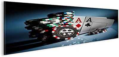 islandburner Bild Bilder auf Leinwand Aces Poker Casino Spielhalle Kartenspiel Panorama XXL Poster L