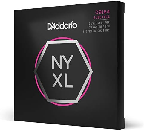 D'Addario Premium Saiten 8-Saiter Strandberg-Gitarre | HÖCHSTE QUALITÄT DER BELIEBTESTEN SAITENMARKE