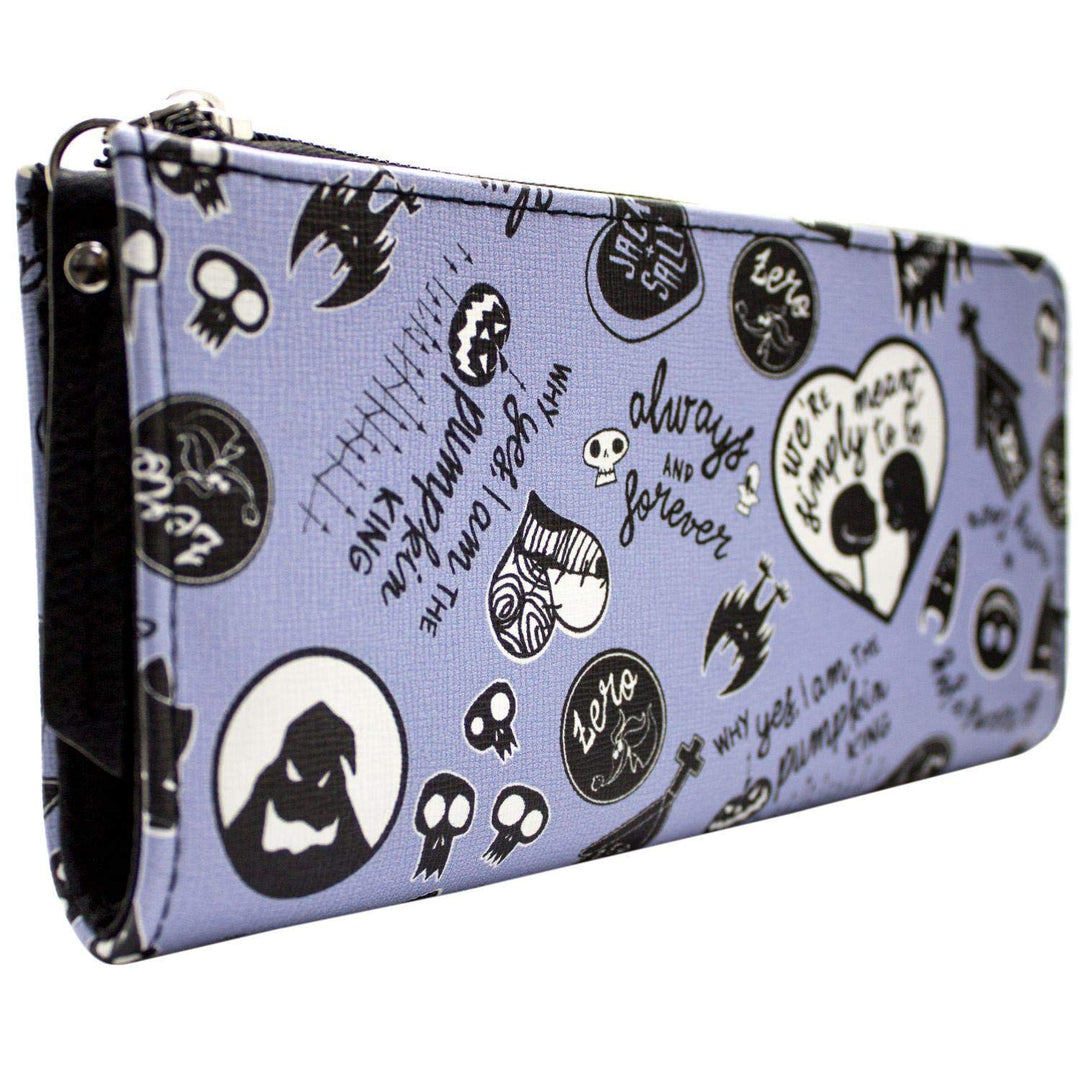 Nightmare Before Christmas Jack und Sally für Immer Portemonnaie Geldbörse Lila