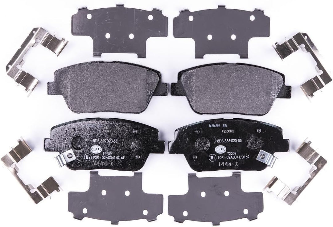 HELLA PAGID 8DB 355 020-551 Bremsbelagsatz - T2209 - Dicke/Stärke: 17.7mm - mit akustischer Verschle